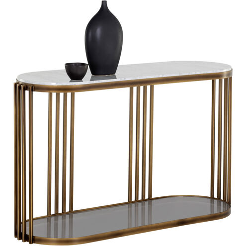 Naxos 50.5 X 18 inch White / Rustic Bronze Console Table